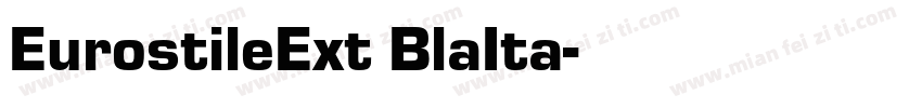 EurostileExt BlaIta字体转换